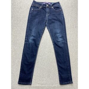 Miss Lona Fashion Jeans Womens 28x29 Dark WashMid Rise Denim Skinny Stretch